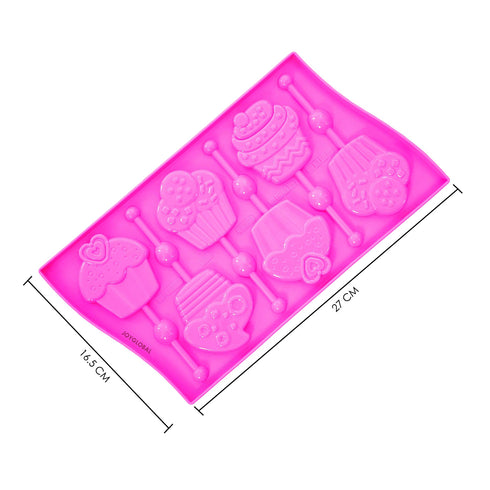 Silicone Muffin Cupcake Shaped Lollipop Mould