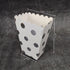 Paper Popcorn Silver Box - Polka Dot (Set of 6 Pieces)