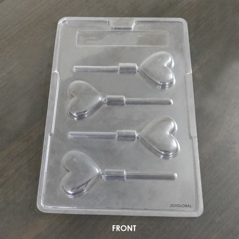 Cacao Heart Shape PVC Lollipop Mould