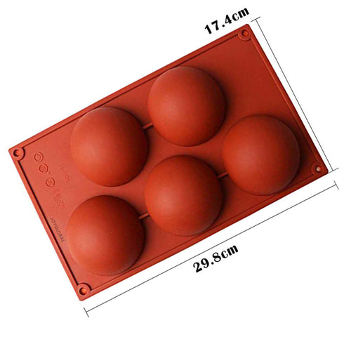 Half Sphere Silicone Mould - Dia 8 CM