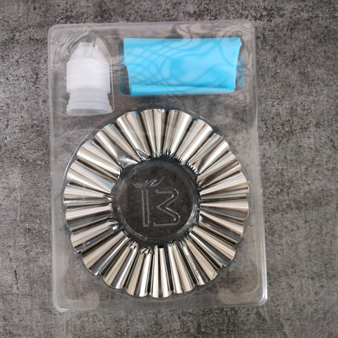 Stainless Steel Nozzle Set (Piping Nozzles+Bag+Coupler)