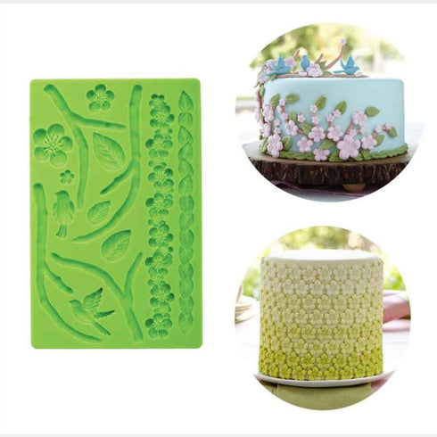 Silicone Nature Birds Theme Fondant and Gum Paste Mould - Cake Decorating & DIY Project Product