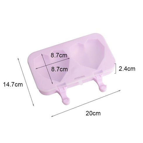 Geometric Heart Cakesicle Mold | Silicone Diamond Mould