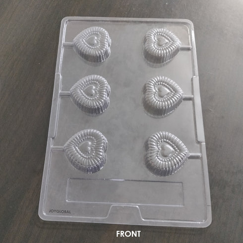 Cacao Heart PVC Lollipop Mould