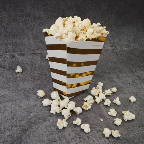 Paper Popcorn Golden Box - Straight Lines (Set of 6 Pieces)