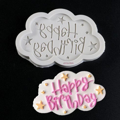Cloud and Star Happy Birthday Mould