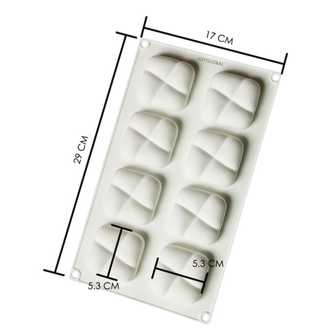 Non-Stick Silicone Square Dessert Mould for Easy Unmolding