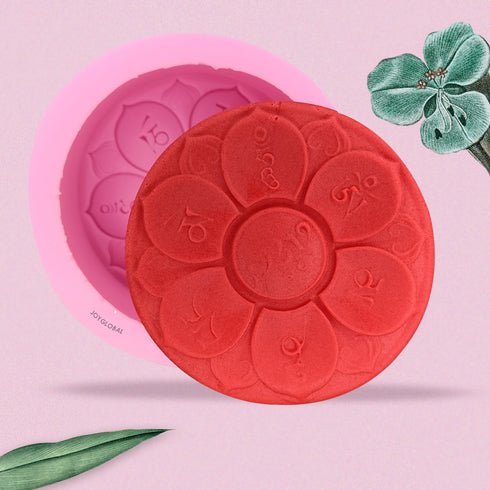 Silicone Round Sanskrit Om Chakra Mould