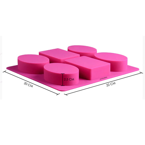 Silicone Oval & Rectangle Shape Soap Mould