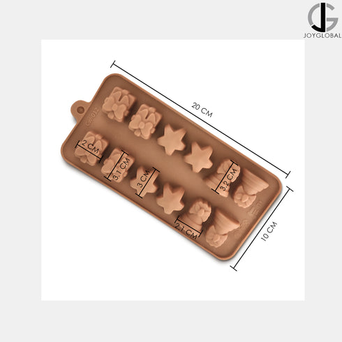 Silicone Giftbox Stars and Bell Mould