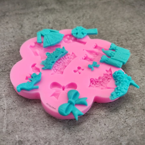 Silicone Girl's Theme bow dress Mould