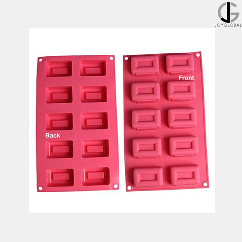Silicone 10 Cavity Rectangle Silicone Mold-80 Grams
