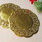Rose Embedding Golden Doilies 10.5 Inches