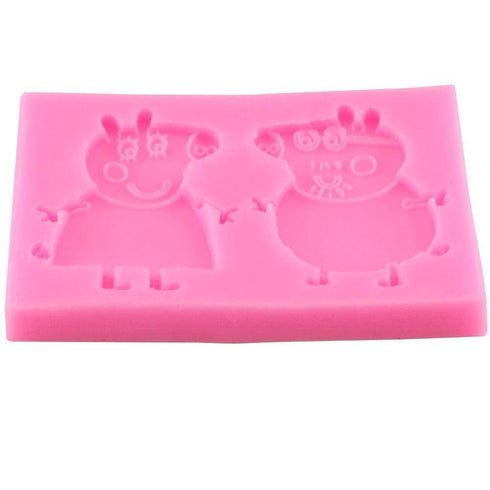Silicone Peppa Pig Mom Dad Cartoon Mould