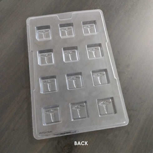 Cacao 12 Cavity Cross PVC Chocolate Mould - 11 Grams