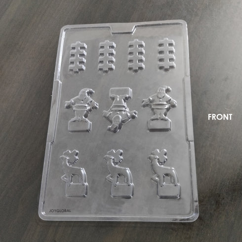 Cacao Christmas Fence Santa & Deer Shape PVC Mould