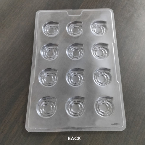 Cacao Jamin Chakkar Cracker PVC Chocolate Mould - 7 Grams