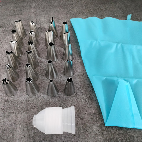 Stainless Steel Nozzle Set (Piping Nozzles+Bag+Coupler)