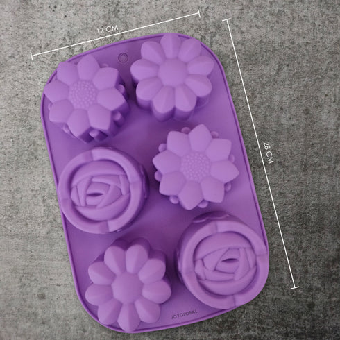 Silicone Multiple Flowers Mould - 100 Grams