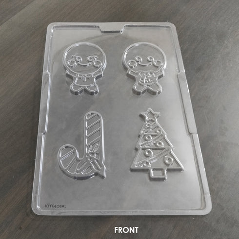 Cacao Christmas Gingerbread Man Tree & Stick PVC Mould