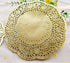 Rose Embedding Golden Doilies 10.5 Inches
