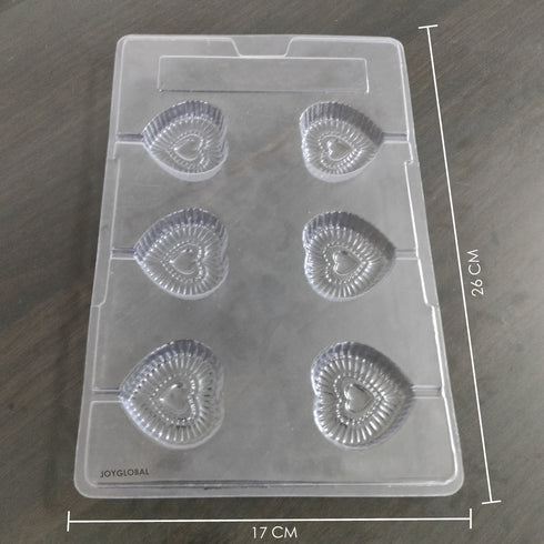 Cacao Heart PVC Lollipop Mould
