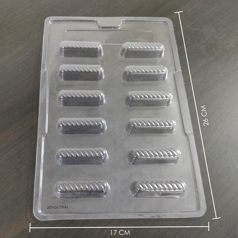 PVC 12 Cavity Designer Log Mould-16.5 Grams