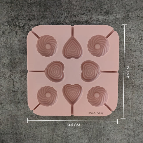 Silicone Round & Heart Lollipop Mould