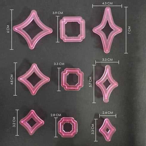 9 Piece/Set Modern Square Cutter Set