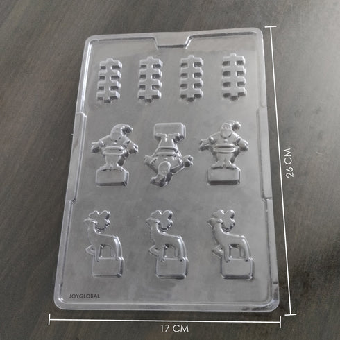 Cacao Christmas Fence Santa & Deer Shape PVC Mould