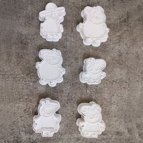 Peppa Pig Plunger Cutter - Set of 6 Pieces
