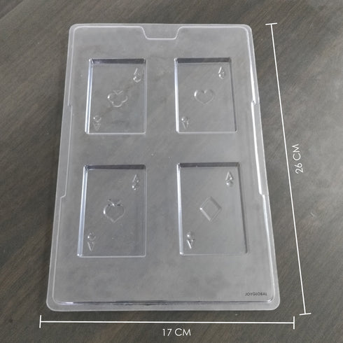 Cacao Poker Play Card Shape PVC Mould