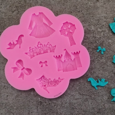 Silicone Girl's Theme bow dress Mould
