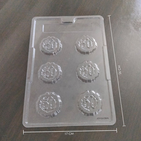 Cacao Celebrate 50 Years Shape PVC Mould - 10 Grams