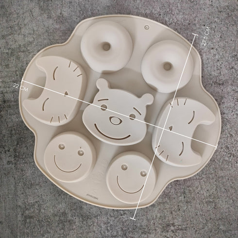 Silicone Kitty Cat Winnie the Pooh Smiley Donut Mould