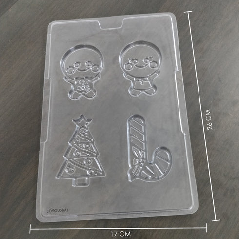 Cacao Christmas Gingerbread Man Tree & Stick PVC Mould
