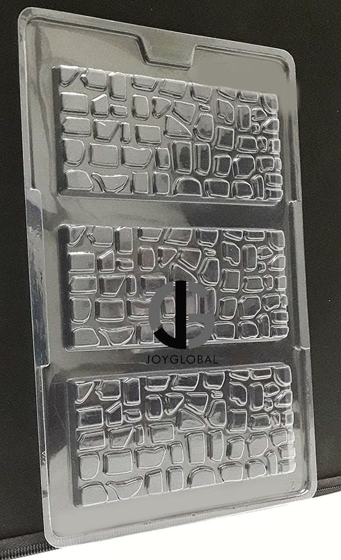 JoyGlobal 3 Cavity Chocolate Bar PVC Chocolate Mould - 70 Grams