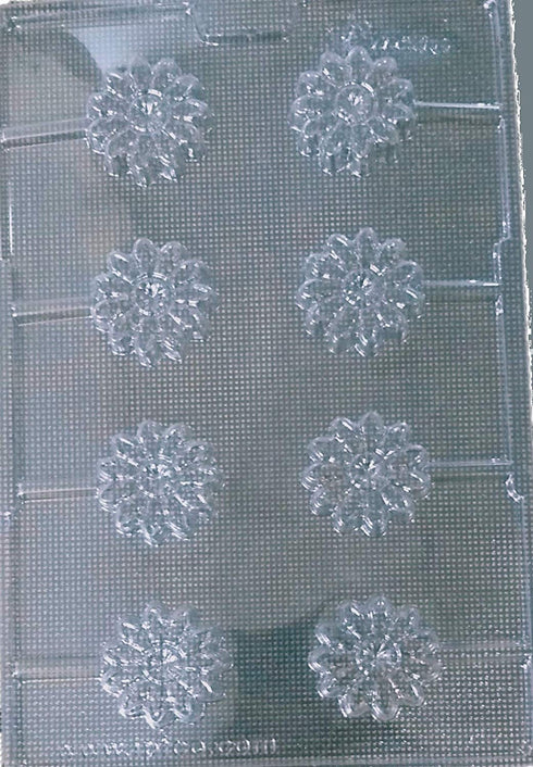 JoyGlobal 8-Cavity Round Sunflower Lollipop PVC Chocolate Mould