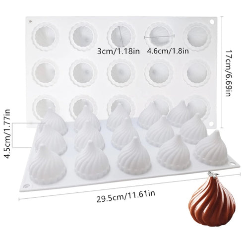 Silicone Onion Bun/Modak Entremet Mould - 15 Cavity