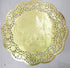 Rose Embedding Golden Doilies 10.5 Inches