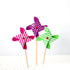 JoyGlobal Pinwheel Windmill Cake Toppers (Pack of 11)