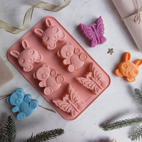 Silicone Bear Bunny Butterfly Mould - 80 Grams