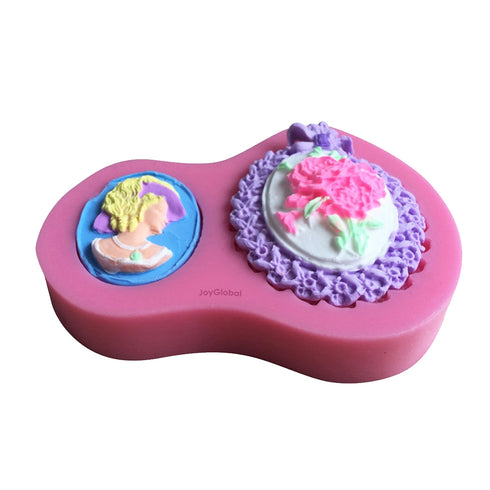Silicone Face And Flower Mirror Mould