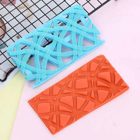 Food Grade Embosser for Fondant - Cross Lines Pattern
