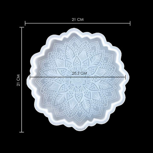 Flower Embossed Coaster Mould - Large Size