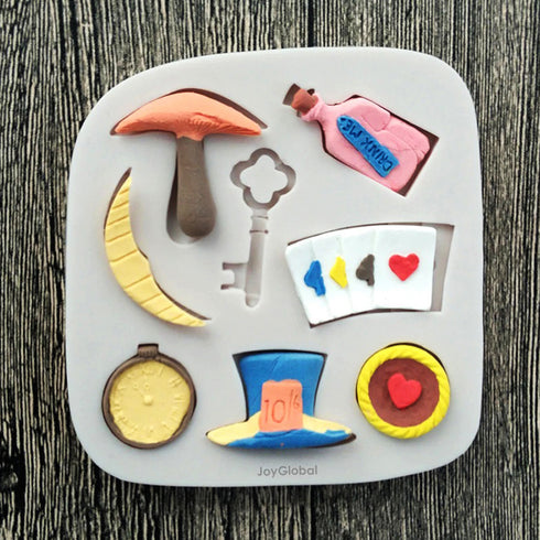 Poker card Halloween clock Mould - 8 Cavity