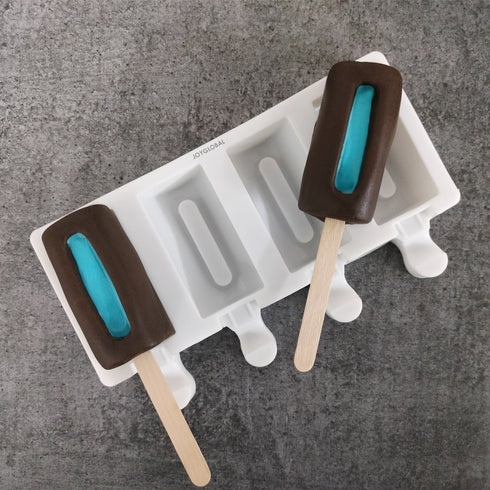 Silicone Ice Cream Popsicle Mould - 4 Cavity