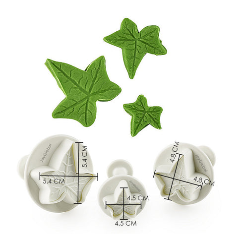 Veined Ivy Leaf Plunger Cutters