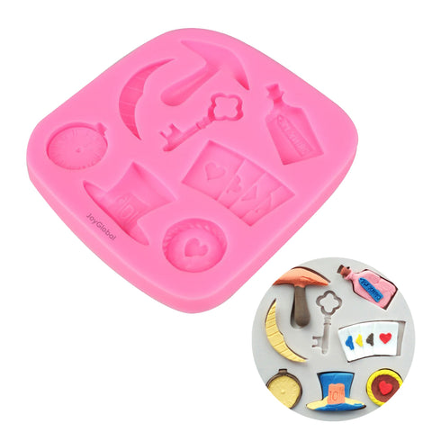 Poker card Halloween clock Mould - 8 Cavity