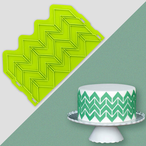 Silicone Moroccan Chevron Onlay